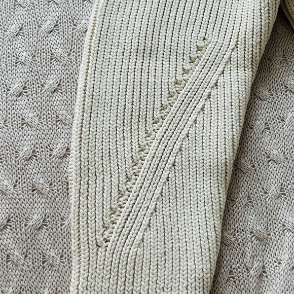 Beige Ribbed Knit Sweater - Picture 5 of 7
